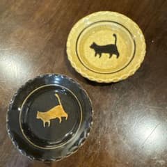 猫柄　豆皿2コセットのサムネイル
