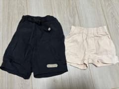 OUTDOOR ハーフパンツ 西松屋　ベージュパンツ　2枚セットのサムネイル