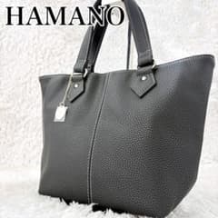 HAMANO ハマノ トートバッグ ハンドバッグ ブラック 日本製 皇室御用達 HAMANO ハマノ 皇室御用達 黒 ハンドバッグ レザー調 上品 美品 - メルカリ