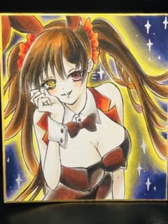 手描きイラスト 色紙 オリジナル バニー - メルカリ