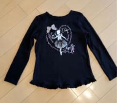 メゾピアノ  140 フリル　ロングTシャツ　美品⭐︎のサムネイル