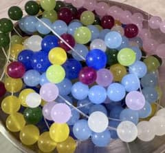 【在庫処分】天然石 カルセドニー 248玉 まとめ売り ハンドメイド素材のサムネイル