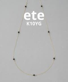 ete エテ レイヤード K10YG ブラックカルセドニー ネックレス オニキス