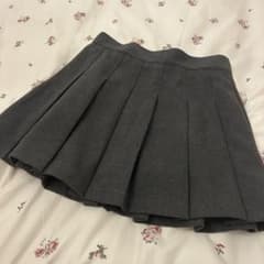 GRL インパン裏地付きプリーツミニスカート[at2171] グレー　L
