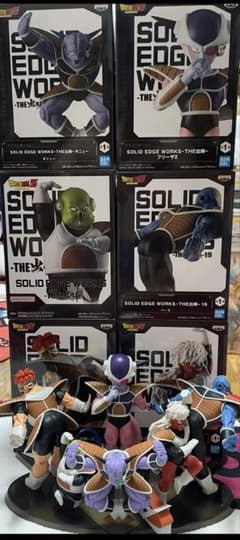 드래곤 볼 SOLID EDGE WORKS THE 출진 5종 세트 & 프리자