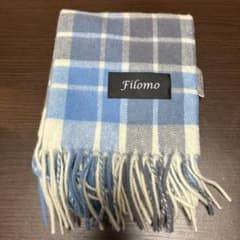 Filomo マフラー チェック柄 ブルー系のサムネイル