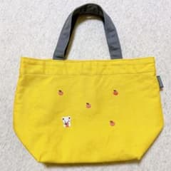 ファミリア ランチバッグ イエロー クマ 刺繍 トートバッグ - メルカリ
