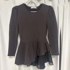 SNIDEL ペプラムアシメニットプルオーバー - メルカリ