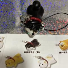 拒否柴犬ストラップ2 黒柴のサムネイル