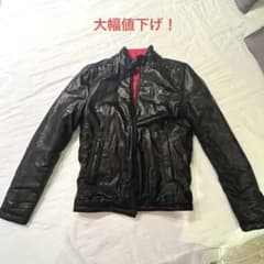 【新品】メンズ本革レザーダウンジャケット(リバーシブル)のサムネイル