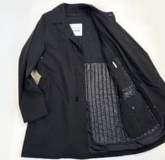 マッキントッシュフィロソフィー　トロッター　コート　ライナー付き　ブラック　38 マッキントッシュ 中綿ライナー付 ステンカラーコート トロッター