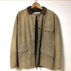 80s 本革 スエード レザーカーコート XL相当 鬼フェードのサムネイル