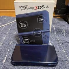 New Nintendo 3DS LL 本体メタリックブルー 美品箱・充電器付きのサムネイル