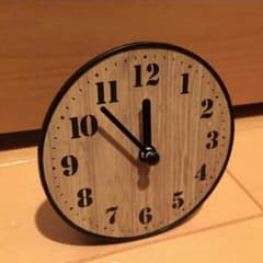 ライト木目ウッド調wood clock ウッドクロックコンパクトのサムネイル