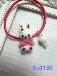 №4130 animal friendsレジンヘアゴム - メルカリ
