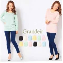 カシミヤタッチ♡Vネックニットチュニックのサムネイル