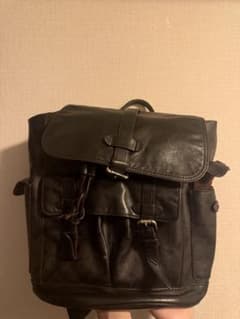 COACH レザー バックパック リュック ブラックのサムネイル