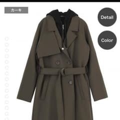 『3月3日まで値下げ中』エモダ トレンチコート カーキのサムネイル