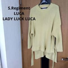LADY LUCK LUCA ニット セーター 長袖 イエロー チュニック丈