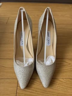 超美品】JIMMY CHOO ROMY85 37 シルバー 付属品完備 - メルカリ