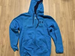 UNDER ARMOUR フルジップパーカー XL 青(水色に近い)のサムネイル