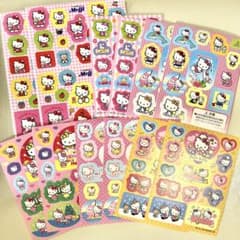 サンリオ ハローキティ シートシール6種類2枚平成レトロ - メルカリ
