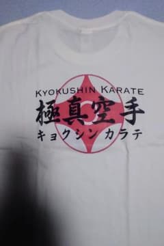 極真会観空マークプリントTシャツ白色XLサイズです。のサムネイル