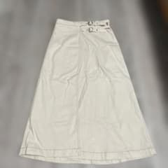 【美品】ZARA ロングスカート ベルトデザイン サイズ28 M