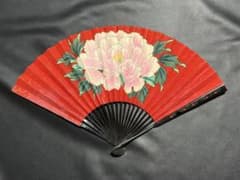 扇子 33cm 十松屋福井扇舗 勝修羅扇 旭日老松図 桐箱 仕舞扇 能楽 着物