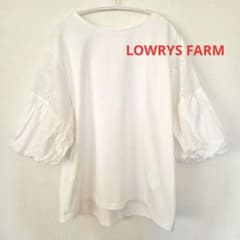 LOWRYS FARM ホワイト レース袖 カットソー トップスのサムネイル