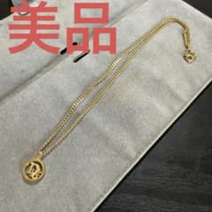 Christian Dior Diorラウンドチャームネックレス　ゴールド美品のサムネイル