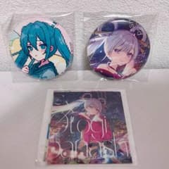 超かぐや姫 CD 特典 缶バッジ ステッカー 初音ミク 月見ヤチヨ - メルカリ