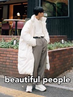 超美品 beautiful people シルクコットンブロードダウンコート - メルカリ