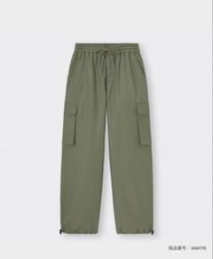 GU カーゴパンツ オリーブ レディース - 4