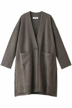 エンフォルド 2020AＷ ウールカシミヤVネックカーディガン チャコールグレーのサムネイル