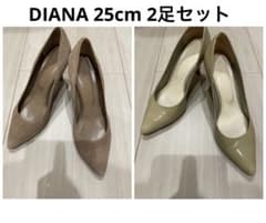 【値下げ】DIANA ポインテッドトゥ パンプス 2足25cm 使用感ありのサムネイル