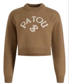 PATOU ロゴ入り ブラウン クロップドセーターのサムネイル