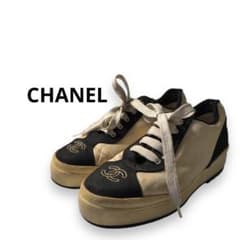 ⭐︎人気⭐︎ シャネル CHANEL スニーカー ベージュ 23.5cm - メルカリ