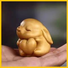 うさぎ　置物　かわいい　ハート　ナチュラル　雑貨　インテリア　木製　オブジェ