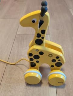 【あんよの練習に✡】BRIO プルトイ キリン 木製 知育玩具のサムネイル