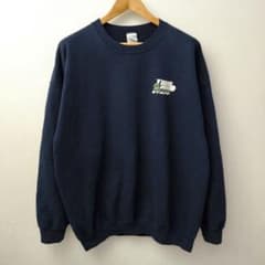 ​【GILDAN】スウェット ネイビー XXL スタッフロゴのサムネイル