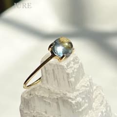 【お値下げ中】宝石質skyblue round topaz ringのサムネイル