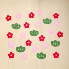 【壁面装飾】 梅の花＆松／お正月　元旦　年賀　新年　ハレの日のサムネイル