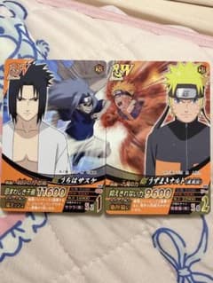NARUTO ナルト サスケ 連結カード 2枚セット 抑えきれない力 忍Wのサムネイル