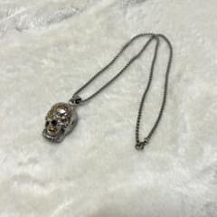 【美品】NieR clothing スカルデザイン ネックレス メタル製