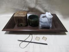 茶道　香道七事式　香道具（桑香盆　聴き香炉　重香合　他） 茶道 香道七事式 香道具（桑香盆 聴き香炉 重香合 他） - メルカリ