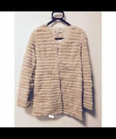 値下げ★新品★リップサービス★ノーカラー★ラビットファーコートのサムネイル