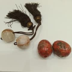 風鎮　天然石 飾り房付き 2種セット 掛軸用のサムネイル