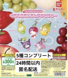 【24時間以内発送】サンリオ くだもの めじるしアクセサリー 5種 コンプのサムネイル
