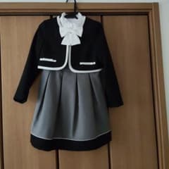 フォーマルドレスセット 130cm 黒・グレーのサムネイル